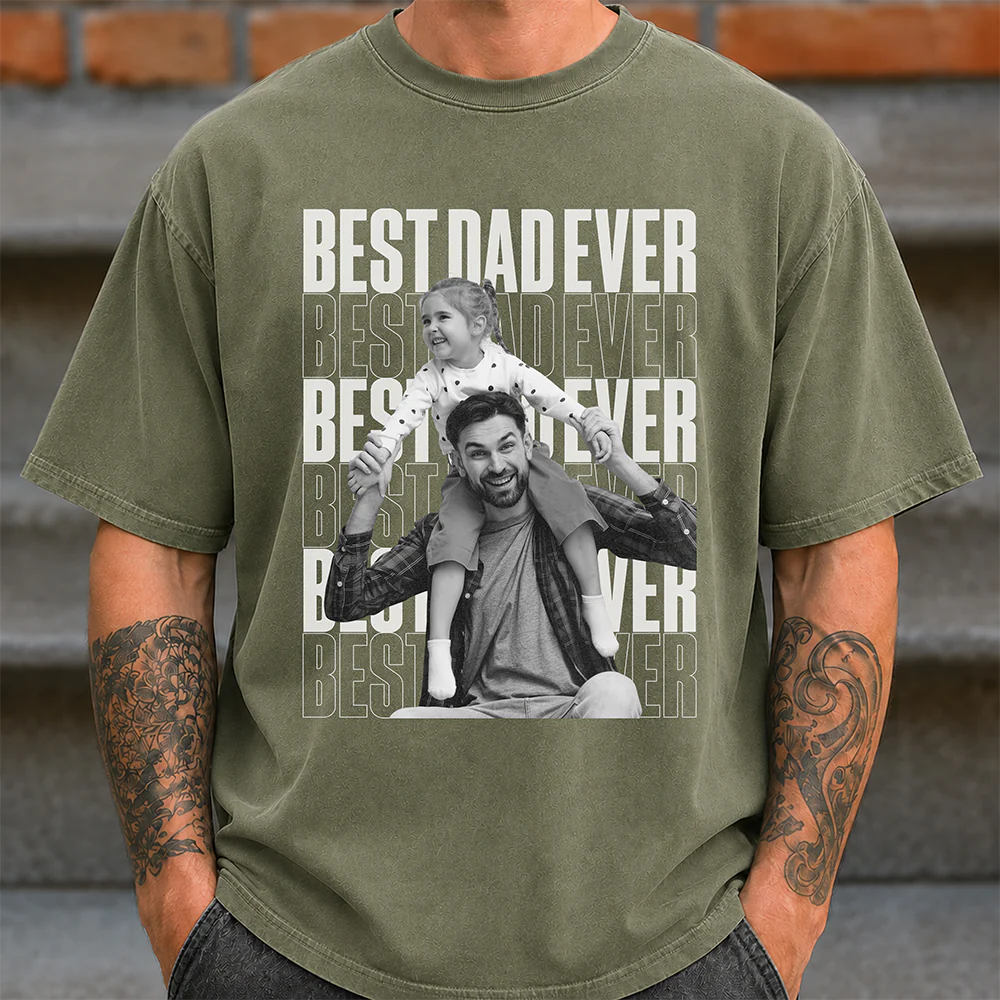 Personalized Vintage Photo Best Dad Ever Comfort Shirt - Father’s Day Gift TH10 169937 - Image 4
