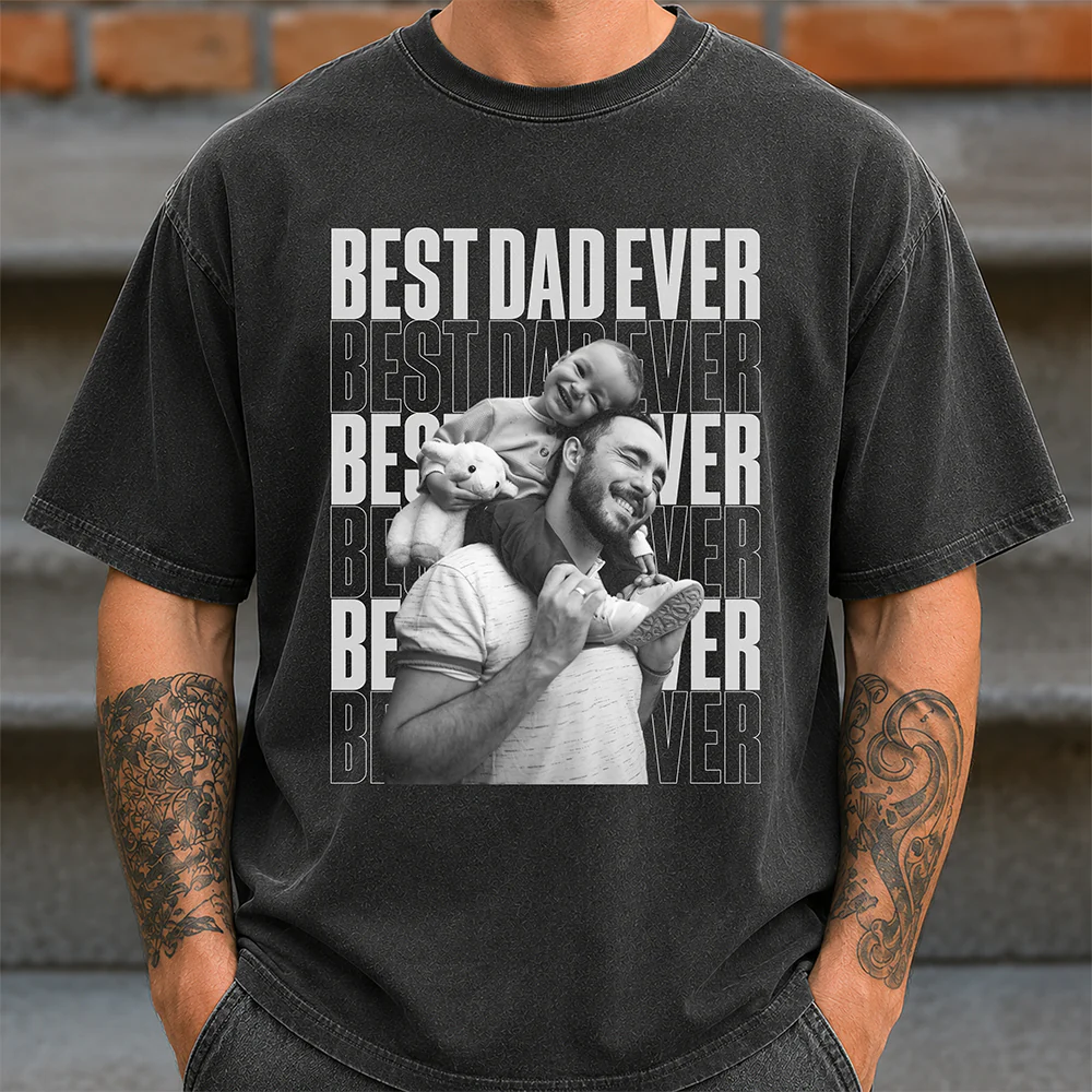 Personalized Vintage Photo Best Dad Ever Comfort Shirt - Father’s Day Gift TH10 169937 - Image 5