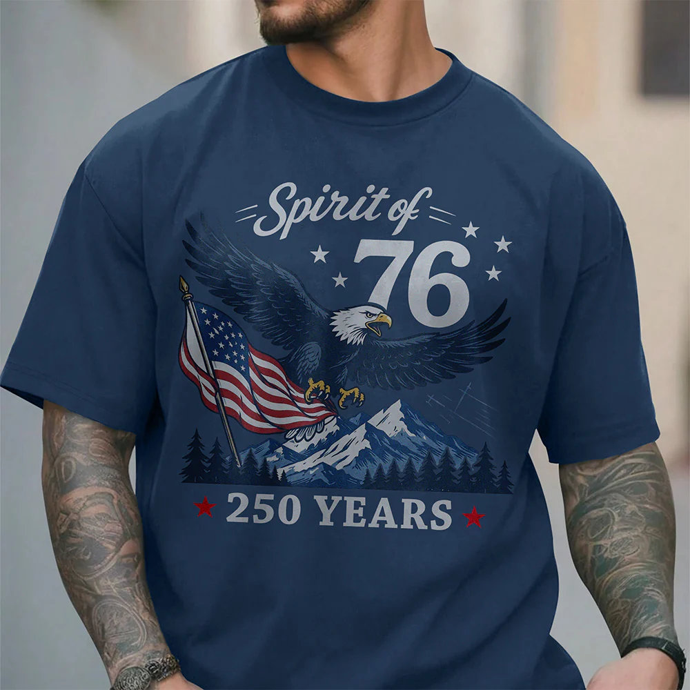 Spirit Of 76 250 Years Eagle America Flag Comfort Shirt - Patriotic USA Anniversary Tee CH07 180074 - Image 6