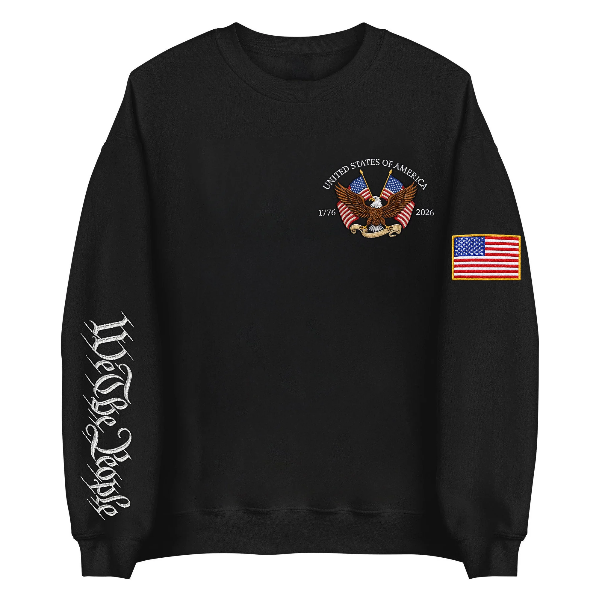 United States Of America 250th Anniversary 1776-2026 Eagle Sleeve Embroidered Sweatshirt LM32 899593 - Image 3