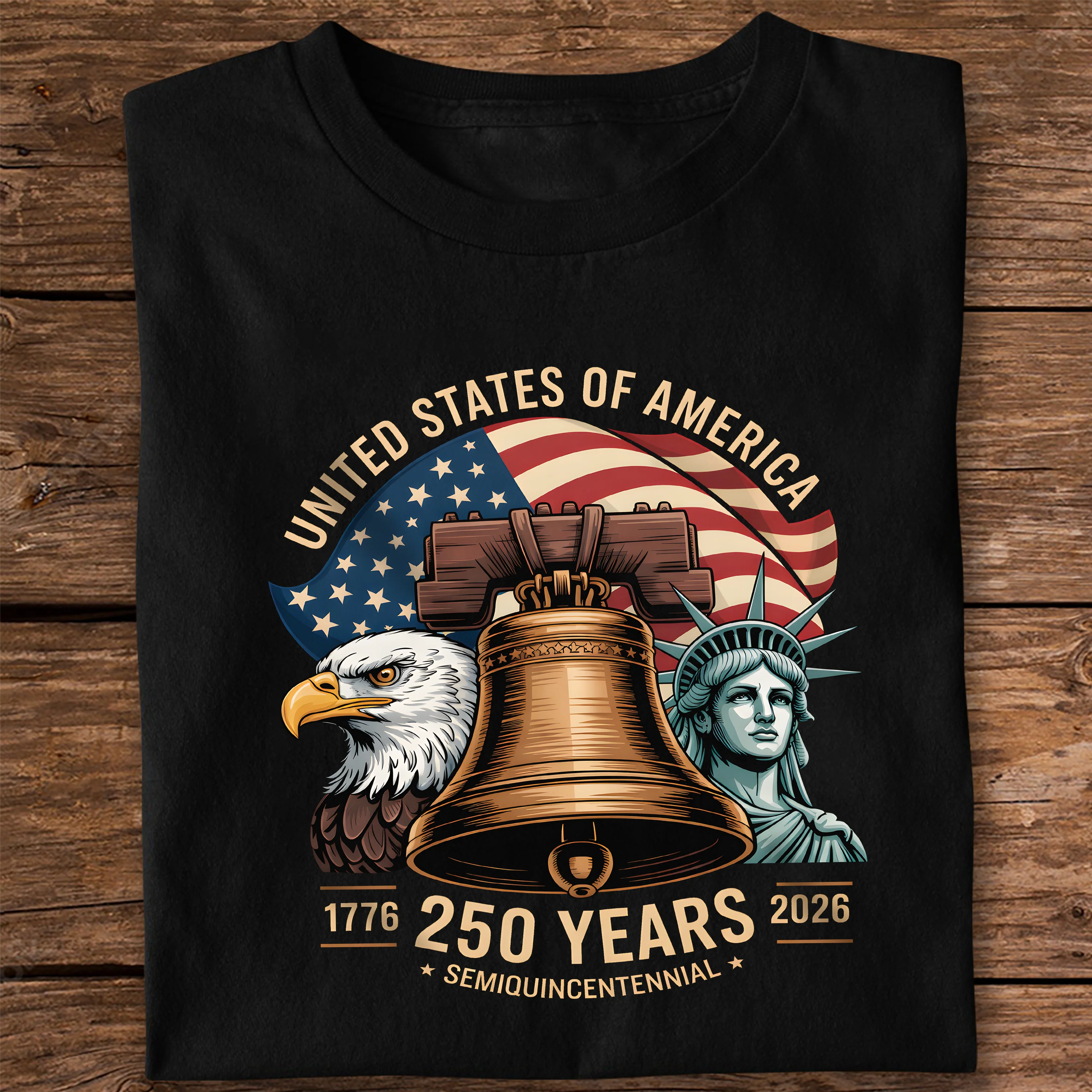 United States Of America 250th Anniversary 1776-2026 Semiquincentennial Dark Shirt LM32 899589 - Image 5