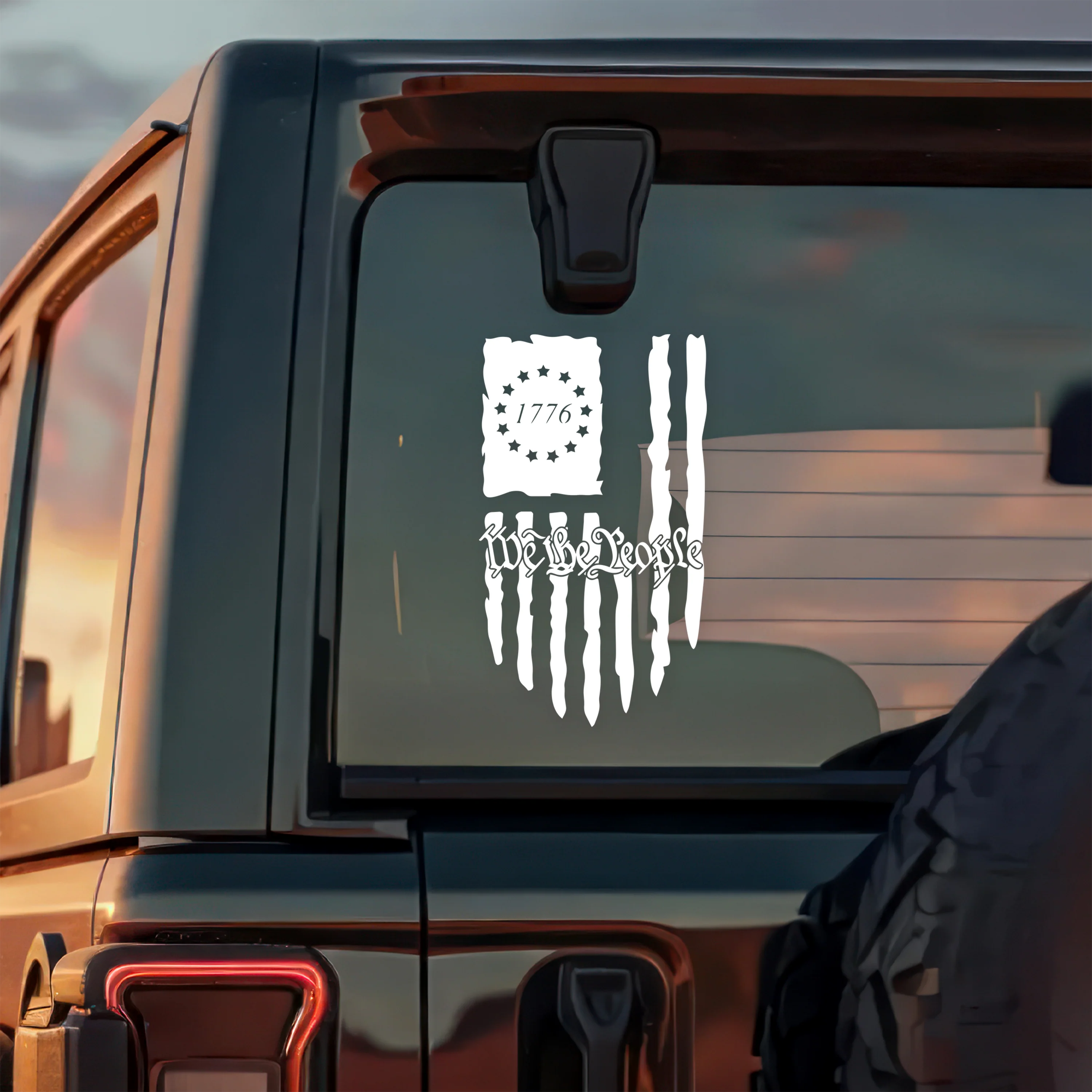 We The People American Flag Car Window Decal Sticker HA75 898986 - Image 7