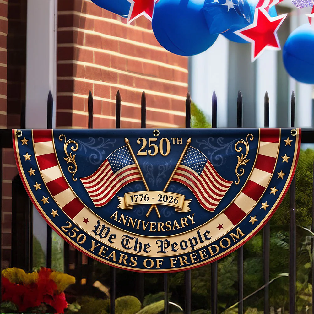 We The People US 250th Anniversary 1776–2026 Non-Pleated Fan Flag CH07 911822 - Image 5