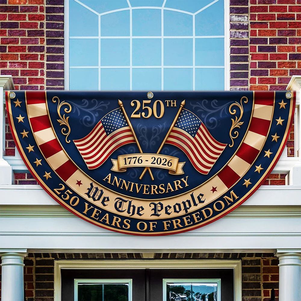 We The People US 250th Anniversary 1776–2026 Non-Pleated Fan Flag CH07 911822 - Image 7