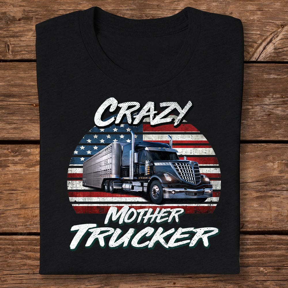 Crazy Mother Trucker Upload Photo Family Shirt, HN509 - Image 2
