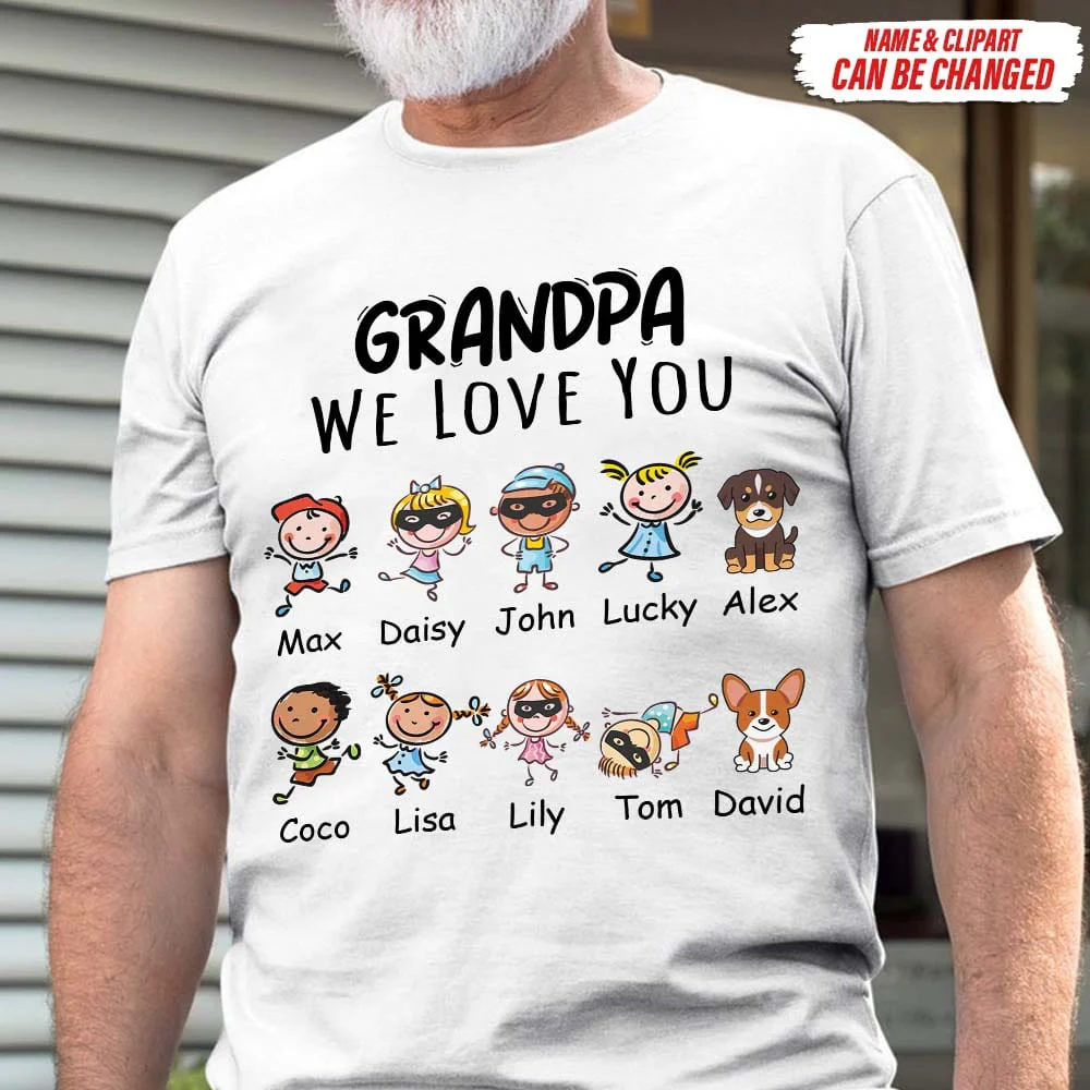Custom Clipart Daddy We Love You Family Shirt, HN590 - Image 5