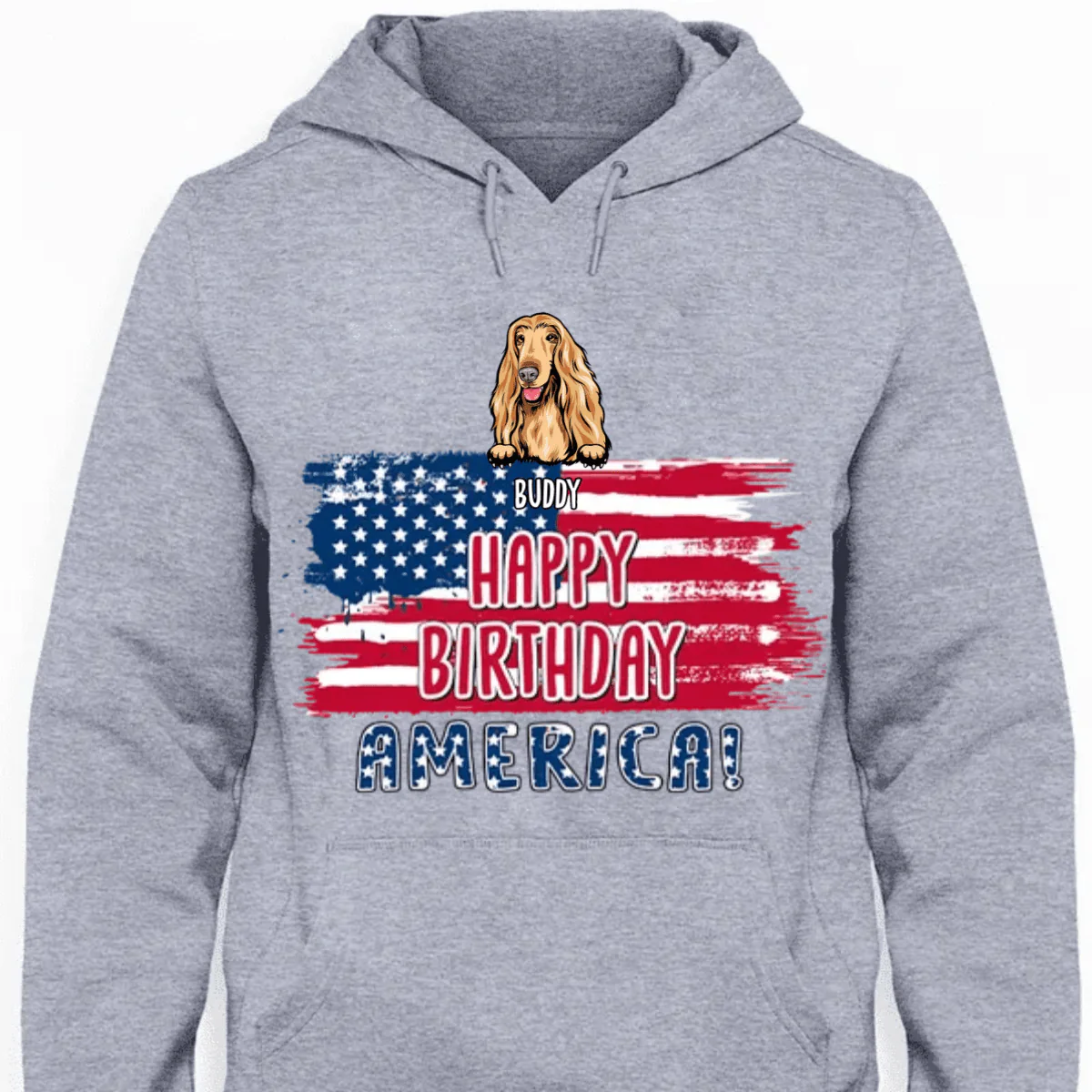 Happy Birthday America Dog Shirt, Custom Dog Clipart, HN590 - Image 6