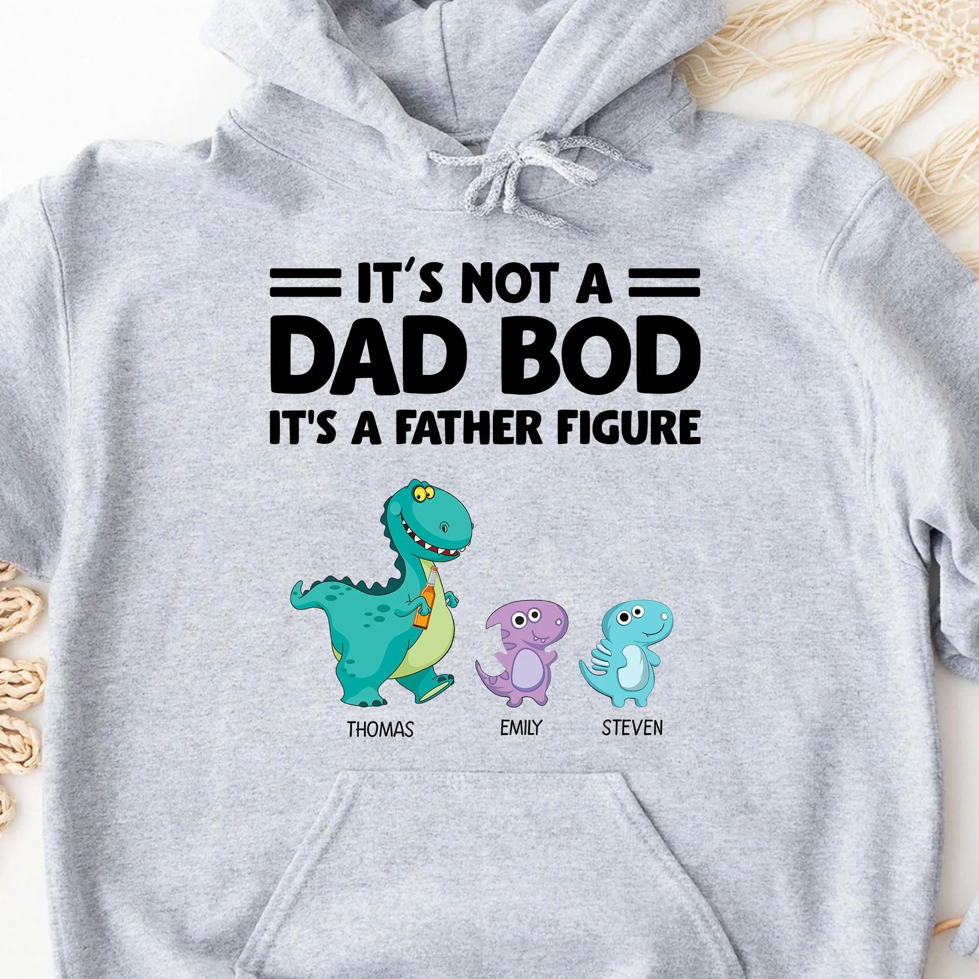 Not Dad Bod Papasaurus Personalized Custom Father's Day Birthday Bright Shirt C355 - Image 2