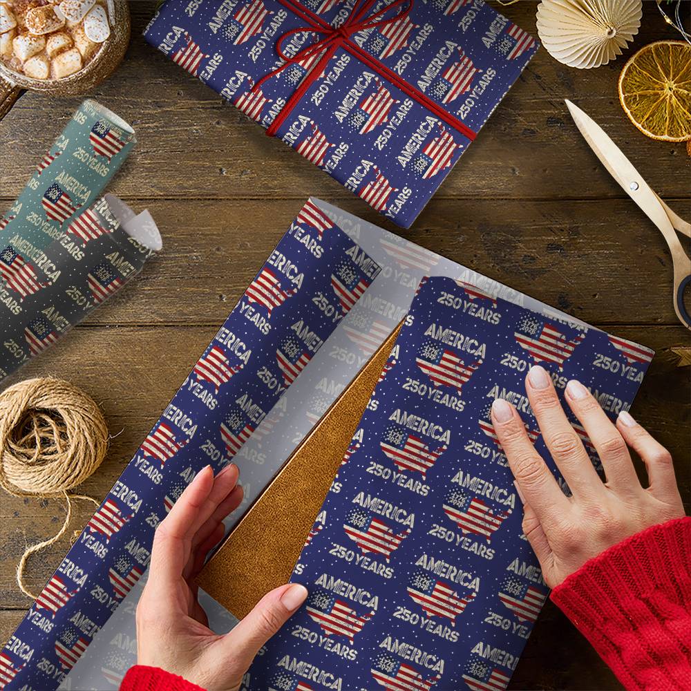 250 Years America Anniversary 250th Independence Day Wrapping Paper HO82 900698 - Image 3