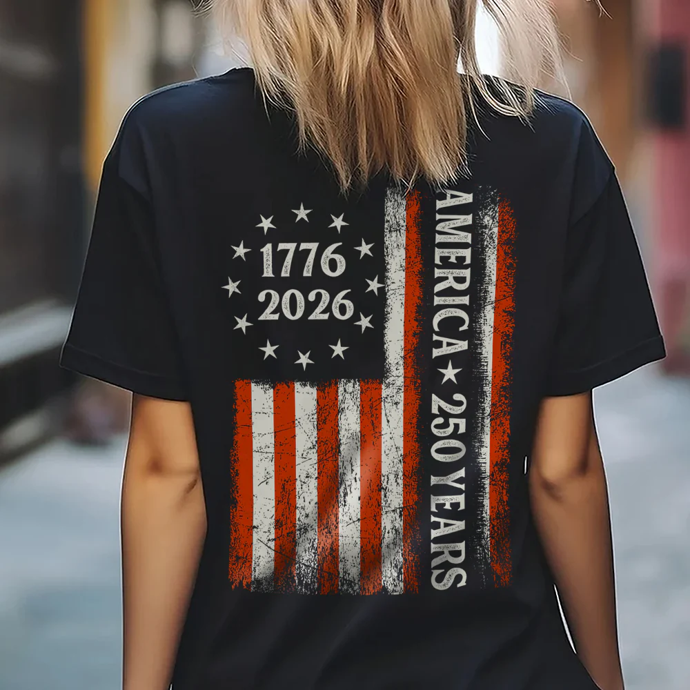250 Years America Flag 250th Birthday 1776-2026 Dark Shirt HO82 894782 - Image 7