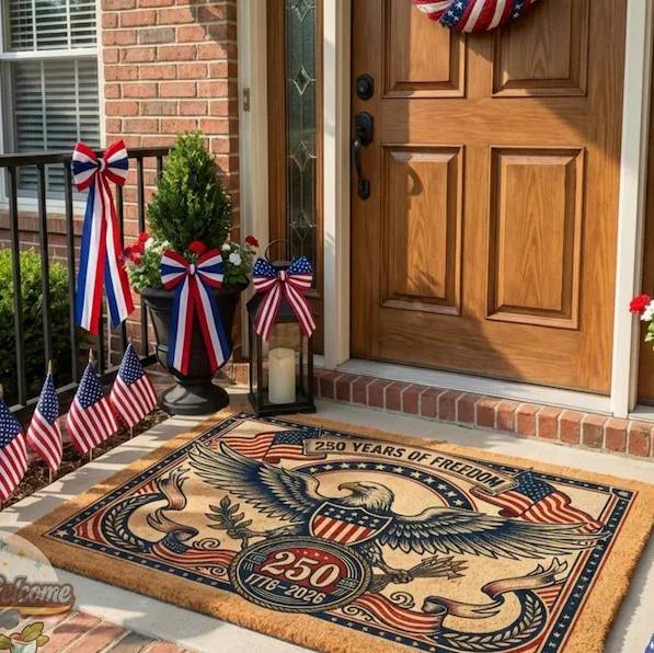 250 Years Of Freedom 1776–2026 Patriotic Eagle Coir Doormat HO82 902670 - Image 4