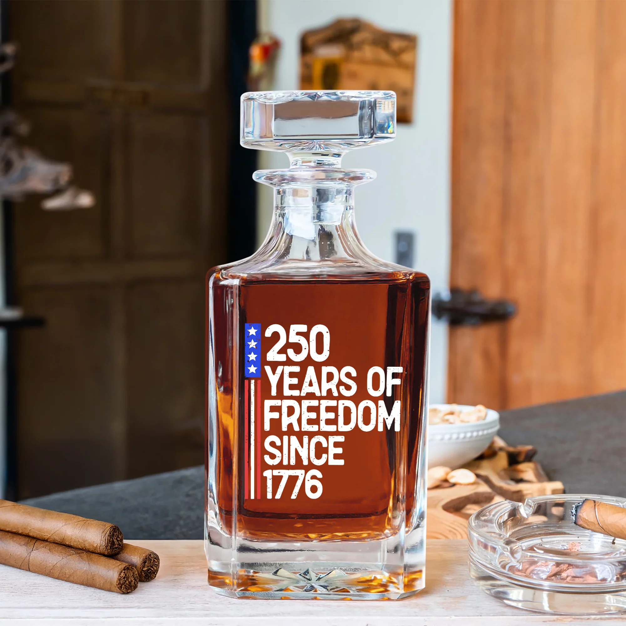 250 Years Of Freedom 250th Birthday America Flag 4th Of July Decanter HO82 894802 - Image 4