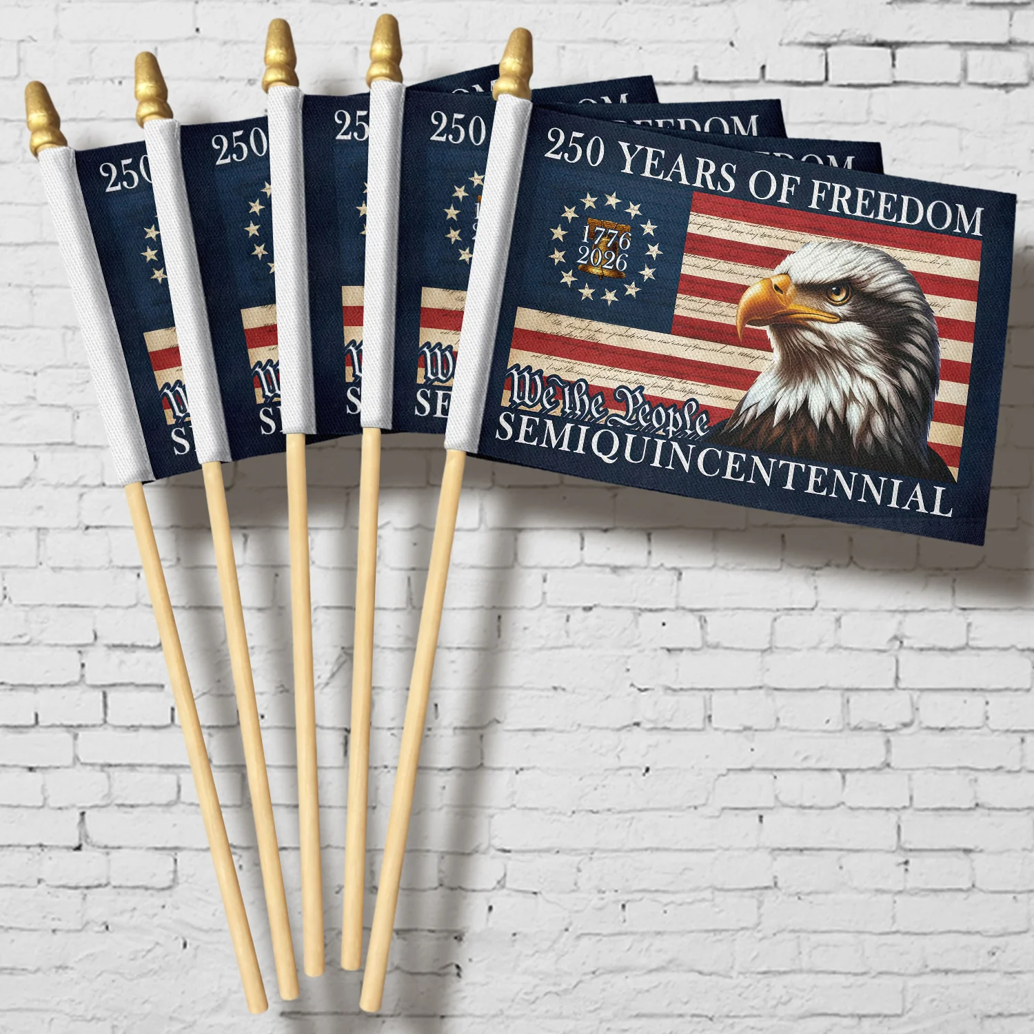 250 Years of Freedom American, Patriotic Eagle American Handheld Flag HO82 900928 - Image 2