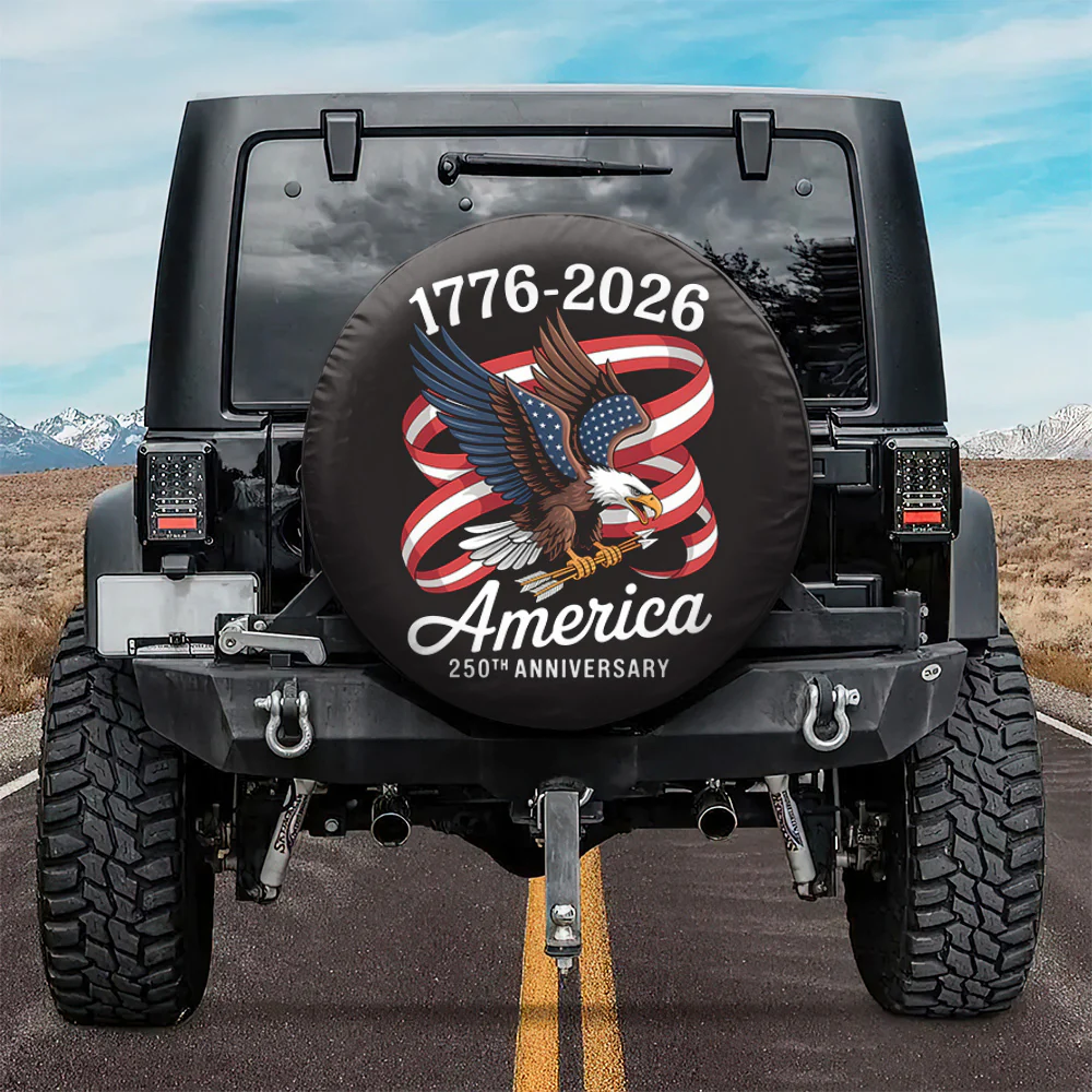 America 250Th Anniversary 1776-2026 Eagle Us Flag Tire Cover HO82 900968