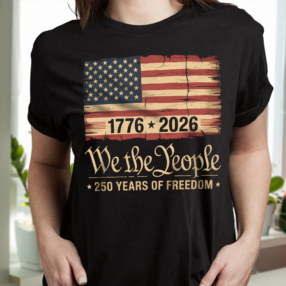 America 250th Birthday US Flag 250 Years We The People Dark Shirt HO82 894622 - Image 4