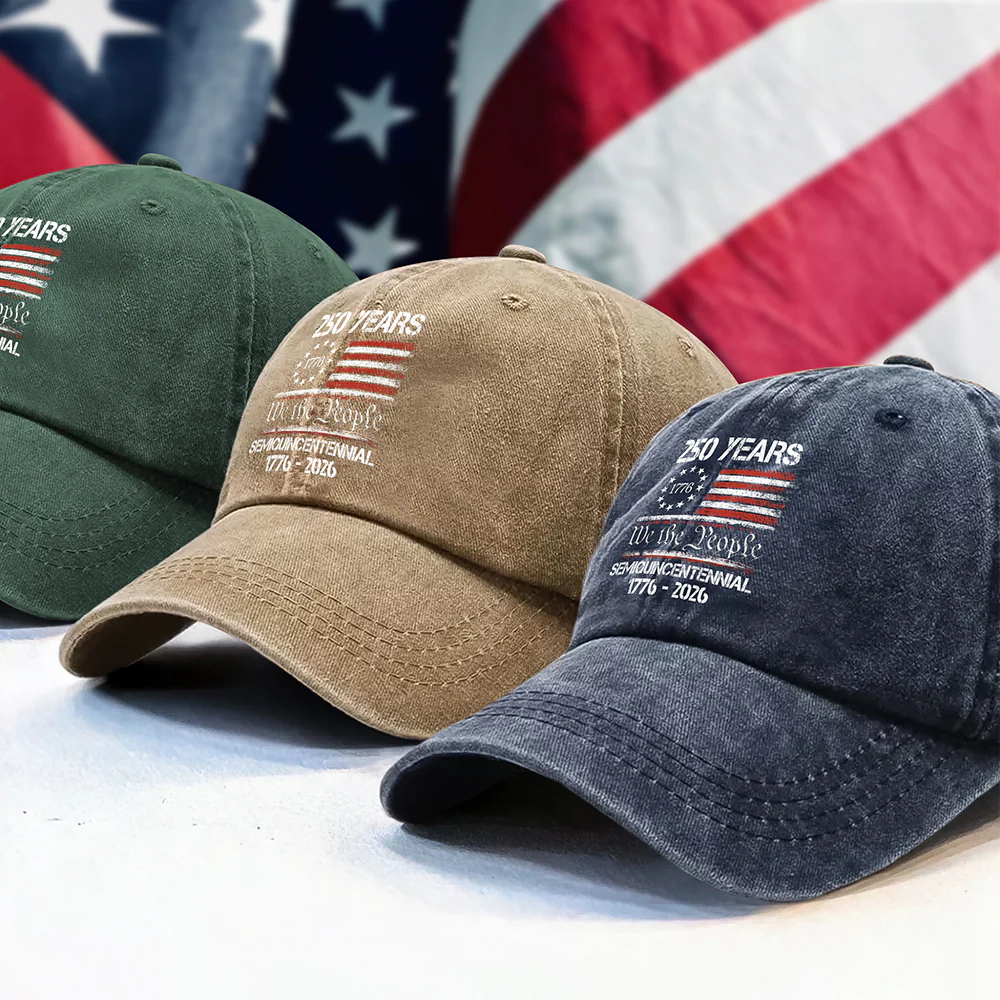 America’s 250th Anniversary United States Semiquincentennial Washed Denim Baseball Cap HO82 900344 - Image 2