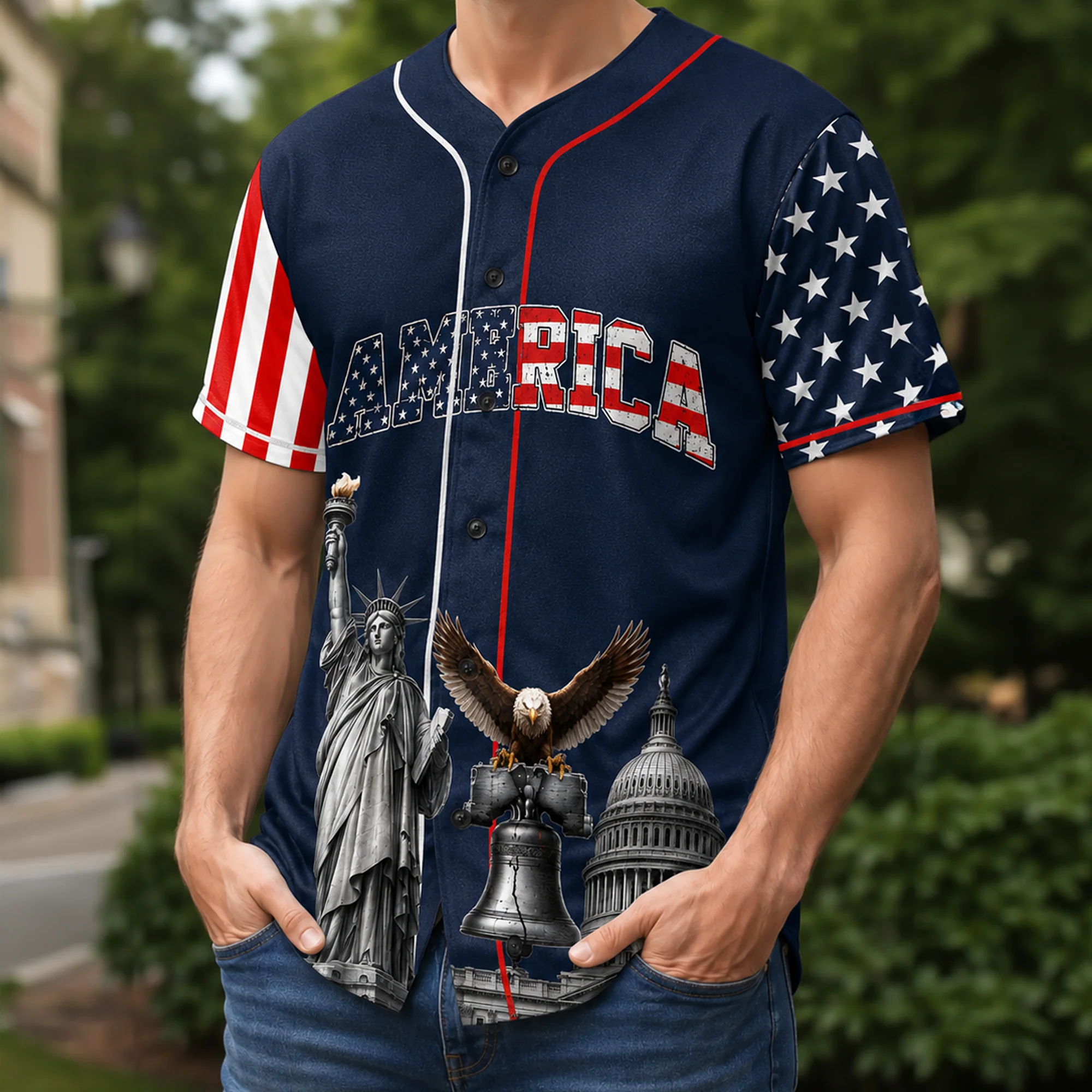 Celebrating 250 Years Of America Baseball Jersey Shirt Gift For 4th of July, Independence Day HO82 902542 - Image 4