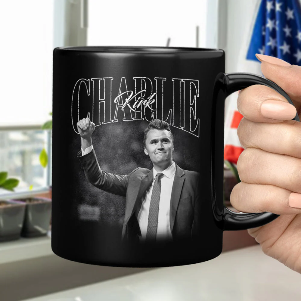 Charlie Kirk A True Hero Retro Style Black Mug HO82 65784 - Image 2