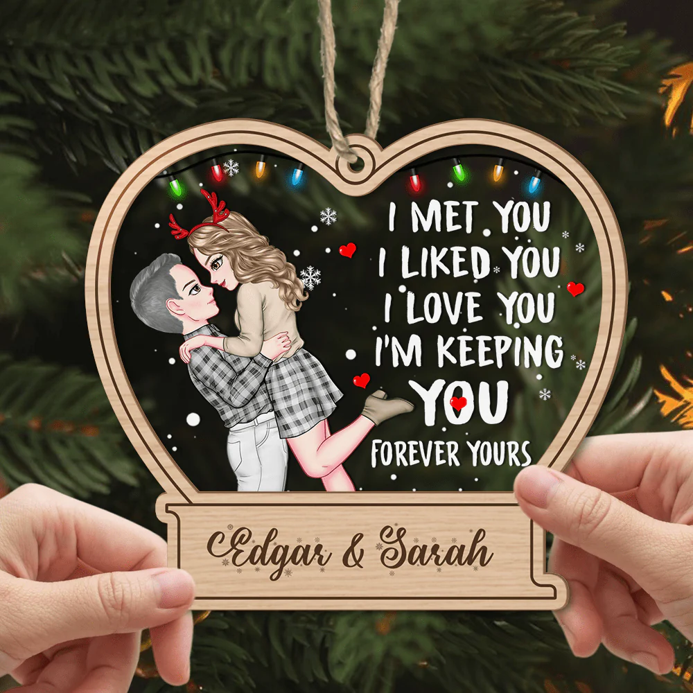 Christmas Couple Forever Yours Gift For Couples Ornament Personalized Gift HO82 893014 - Image 5