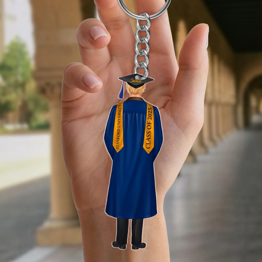 Congrats Boys & Girls Graduation Acrylic Keychain Personalized Gift T368 890124 - Image 2