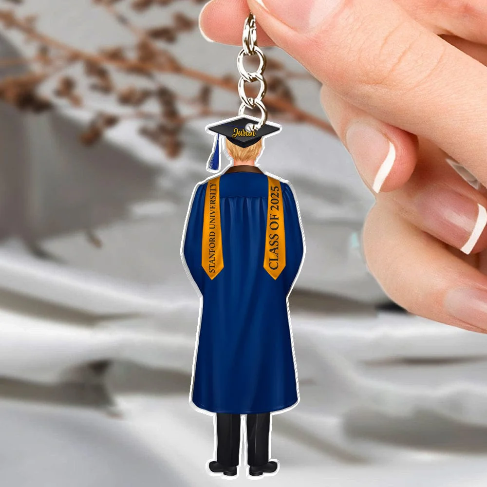 Congrats Boys & Girls Graduation Acrylic Keychain Personalized Gift T368 890124 - Image 4
