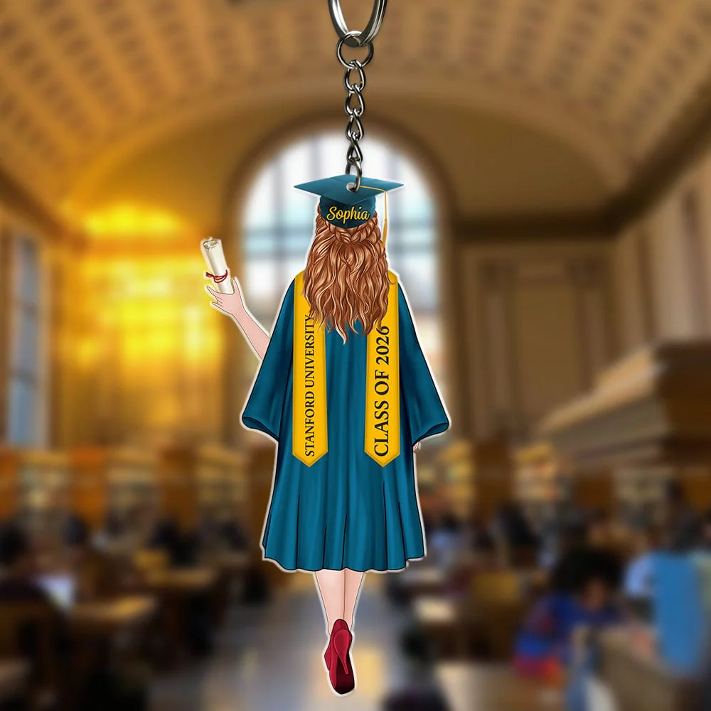 Congrats Boys & Girls Graduation Acrylic Keychain Personalized Gift T368 890124 - Image 7