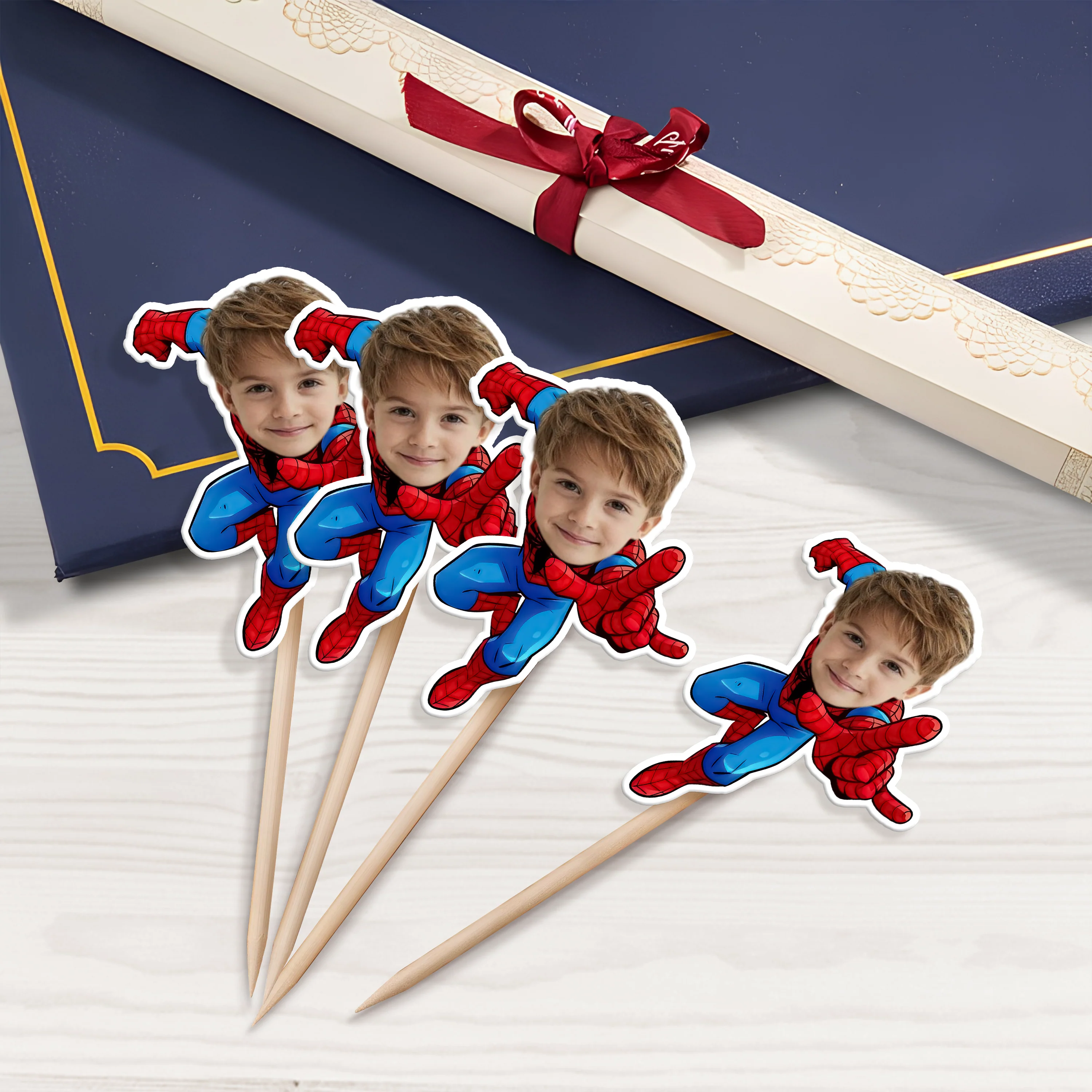 Custom Kid Face Photo Cupcake Toppers Personalised Birthday Gift Party Decor HO82 893574