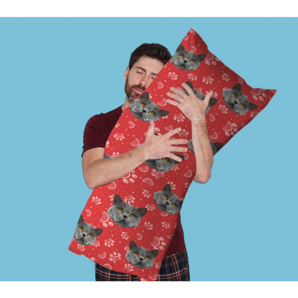 Custom Cat Face Photo With Colorful Background Rectangle Pillow Case TA29 890158 - Image 3