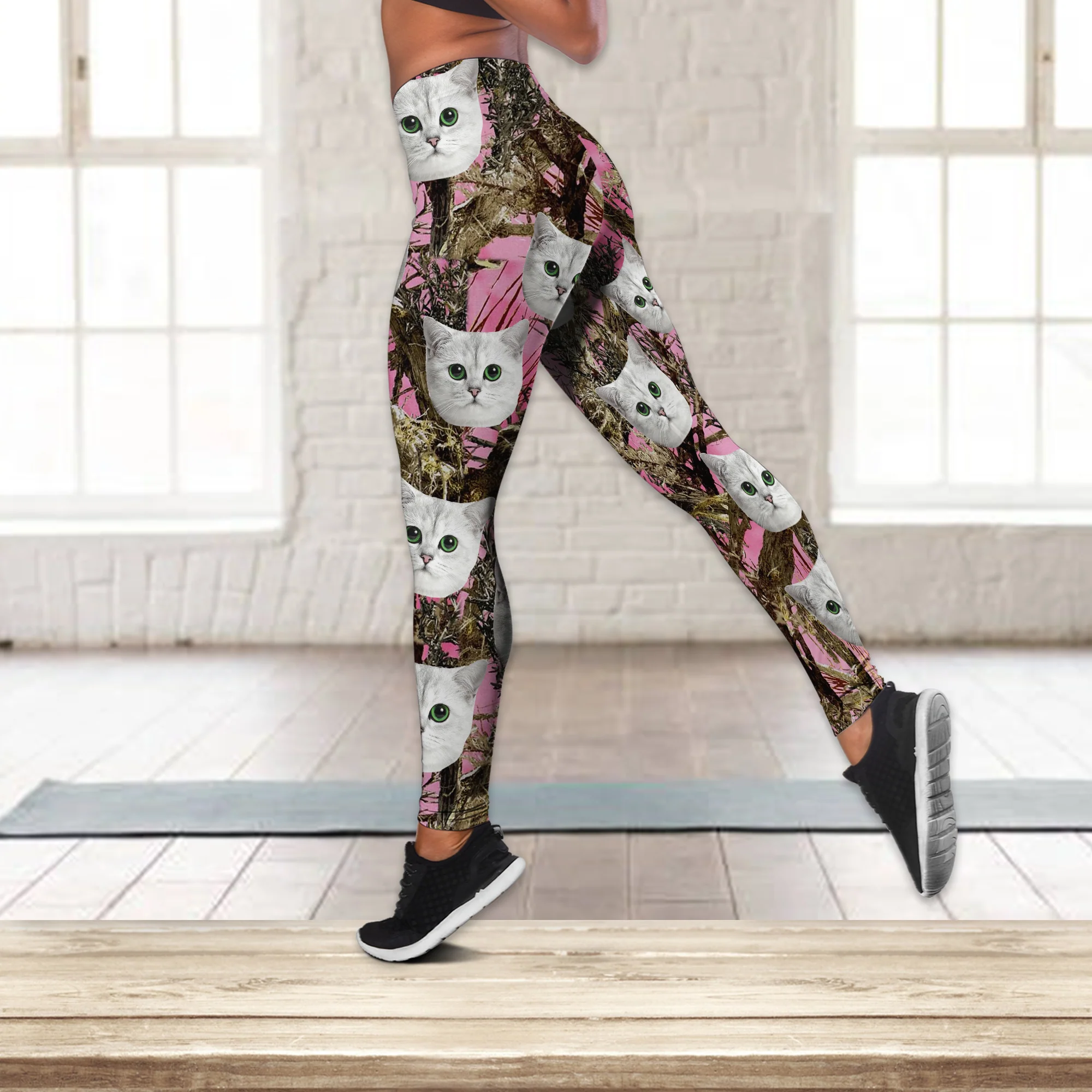 Custom Cat Photo Camo Background Legging HO82 900484
