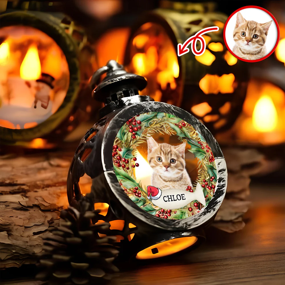 Custom Cat Photo Candlelight Lantern Ornament For Christmas HO82 894972 - Image 3