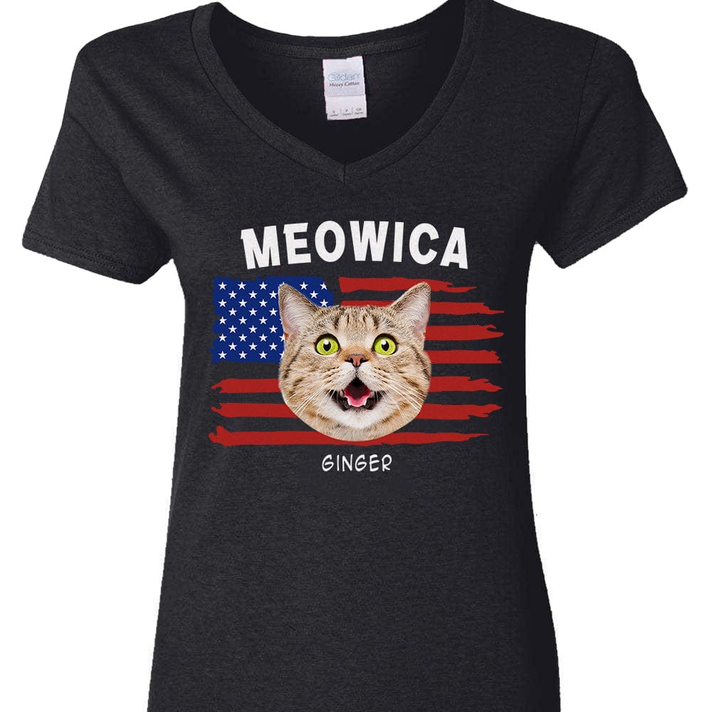 Custom Cat Photo Meowica Dark Shirt N304 889334 - Image 3