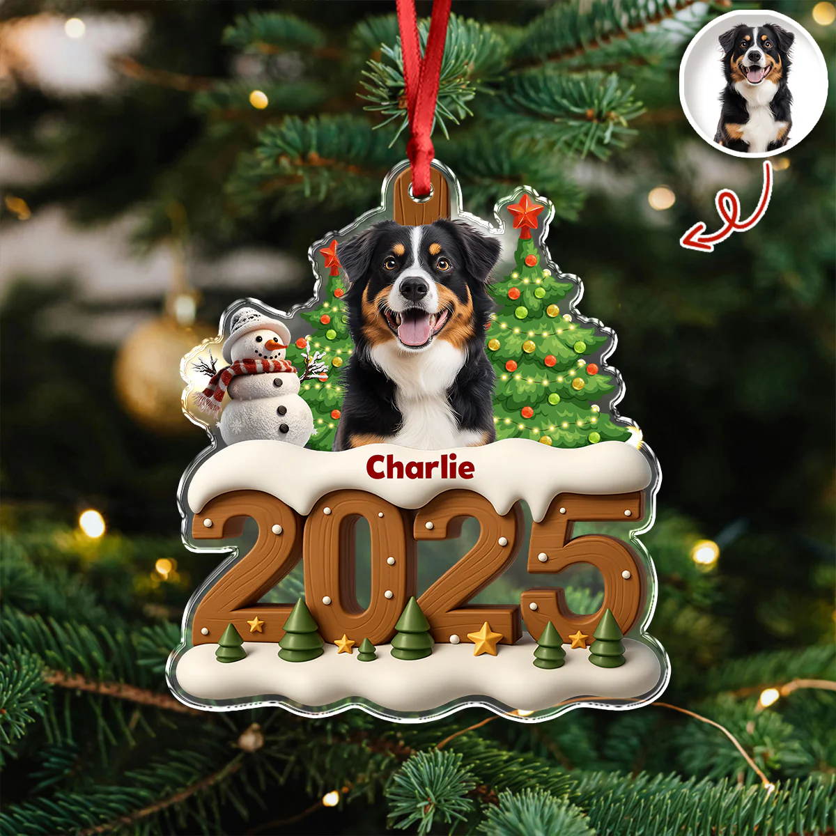 Custom Dog Photo Cozy Xmas Crew Acrylic Ornament Personalized Gift For Christmas HO82 900132 - Image 6