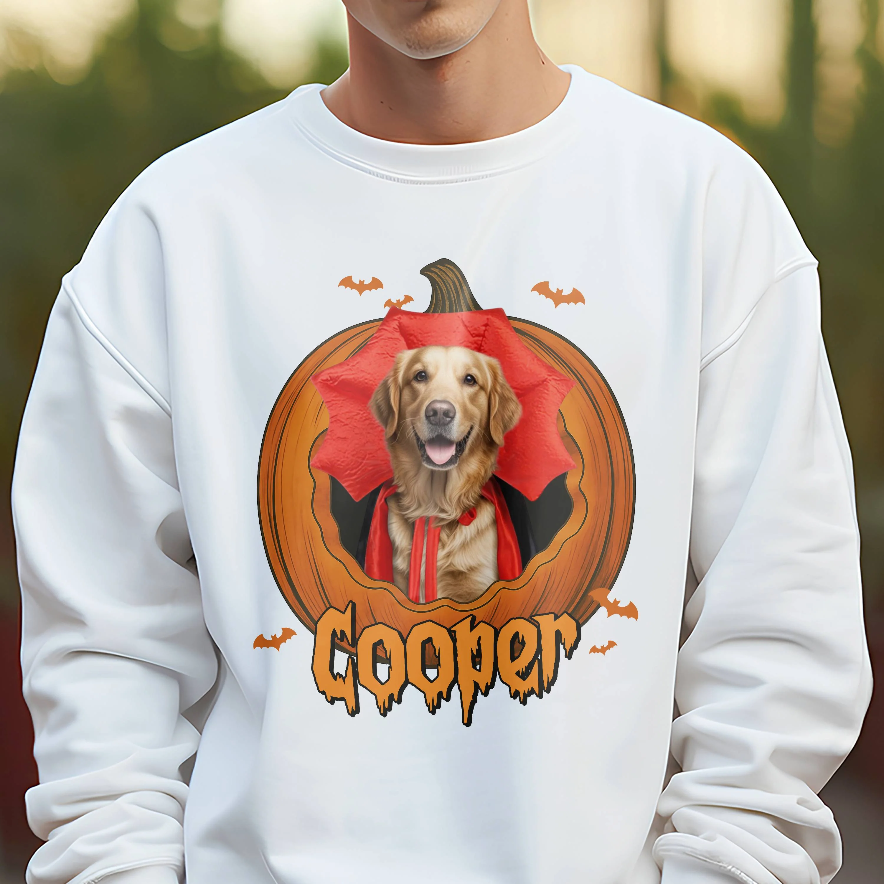 Custom Dog Cat Photo Halloween Pumpkin Bright Shirt HO82 894946 - Image 2