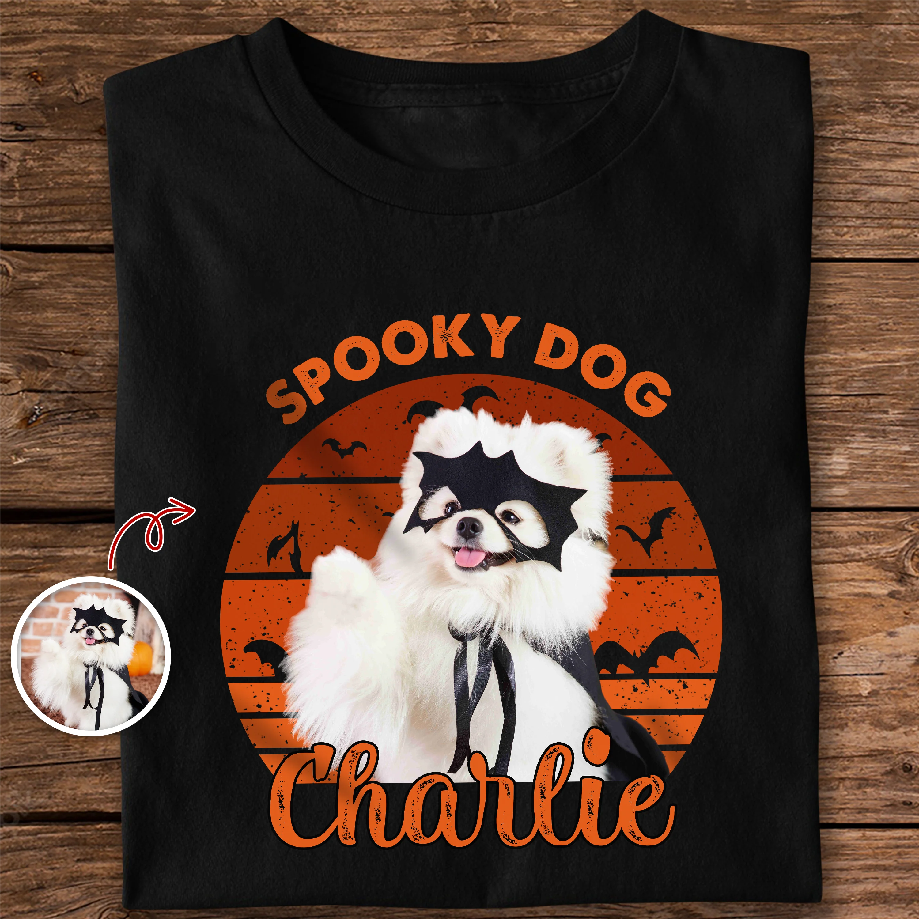 Custom Dog Cat Photo Pet Spooky Halloween Dark Shirt HO82 894986 - Image 5