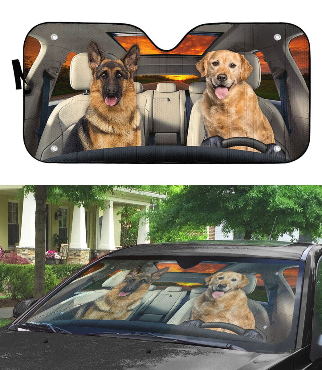 Custom Dog Photo For Dog Lovers Car Sunshade DA199 889588 - Image 2