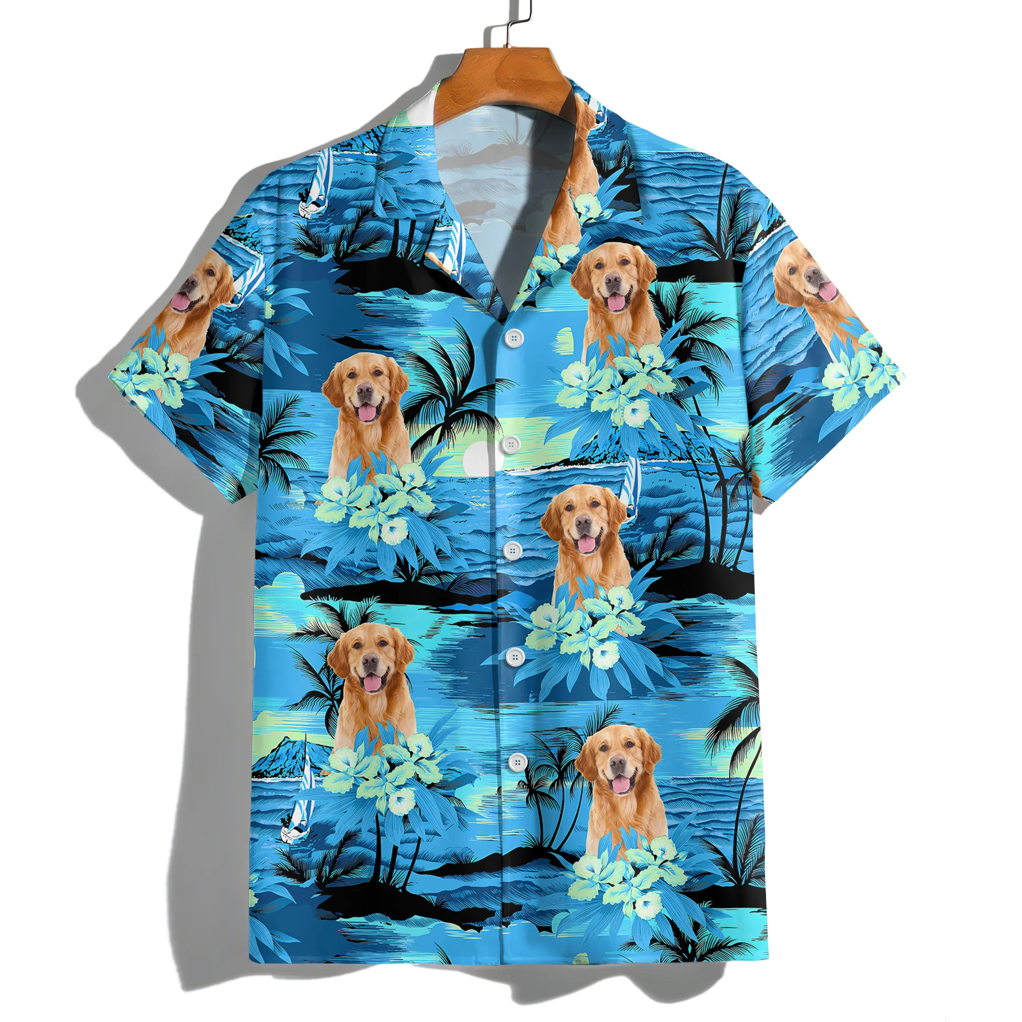 Custom Dog Cat Photo Summer Beach Hawaii Shirt Gift For Dog Cat Lovers HO82 894316 - Image 8