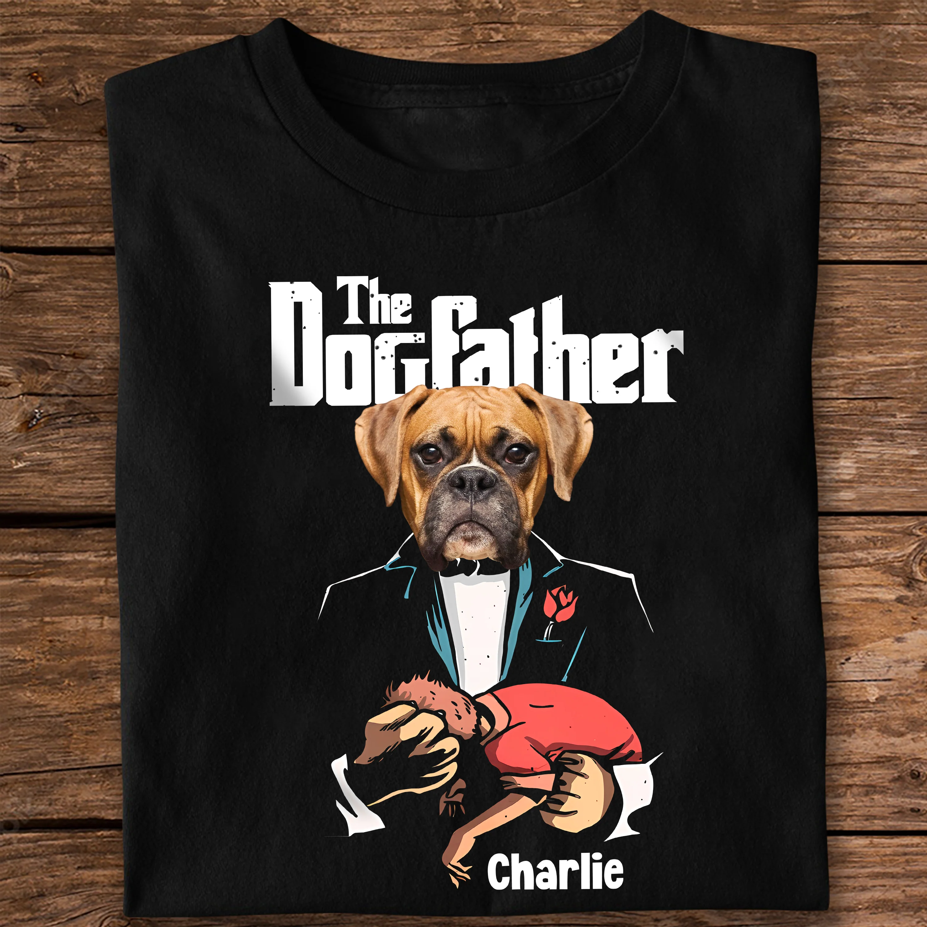 Custom Dog Photo The Dogfather Shirt Personalized Gift For Dog Dad HO82 893868 - Image 6