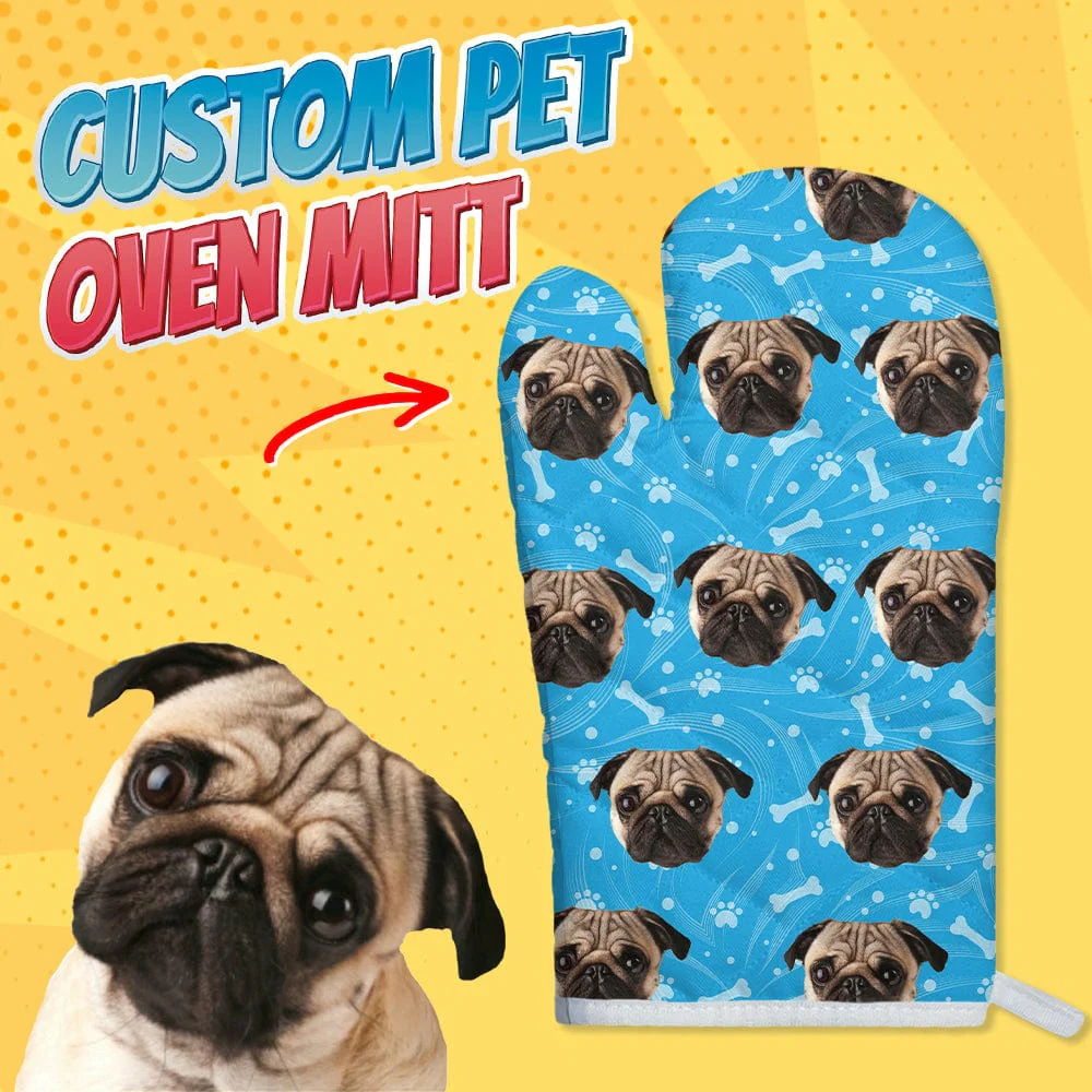 Custom Dog Photo With Accessory Pattern Oven Mitt N304 889068 - Image 2
