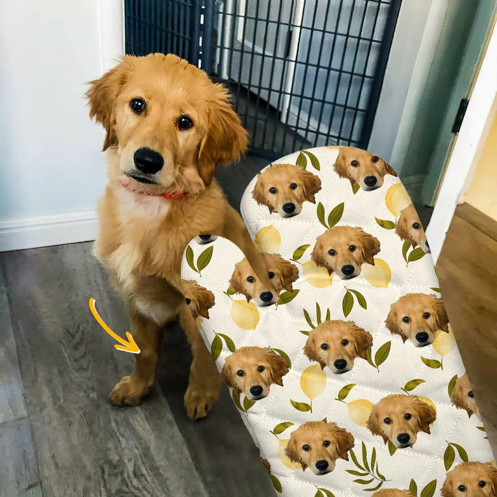 Custom Dog Photo With Fruit Pattern Oven Mitt TA29 889502