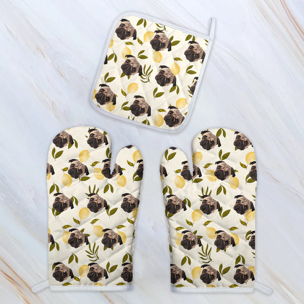 Custom Dog Photo With Fruit Pattern Oven Mitt TA29 889502 - Image 3