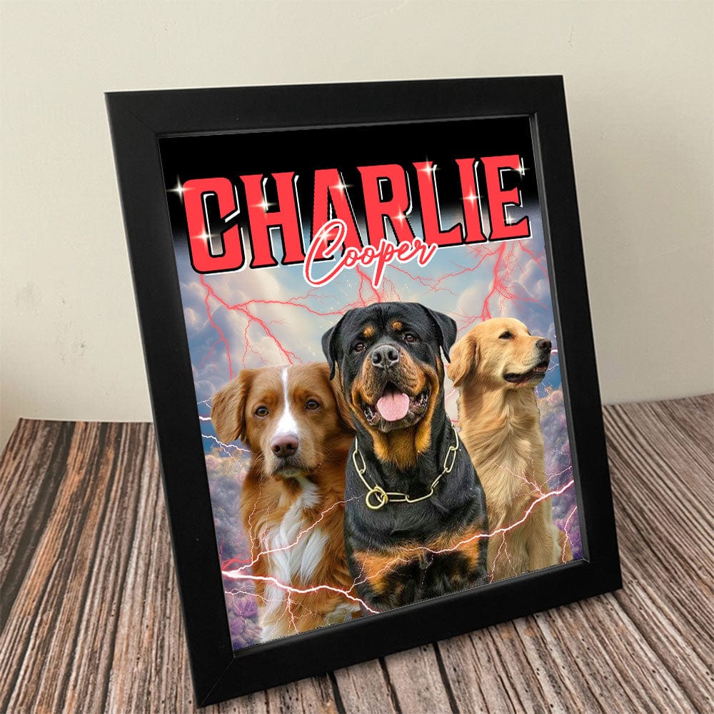 Custom Dog Portrait Photo With Retro Style Picture Frame TA29 889626 - Image 4