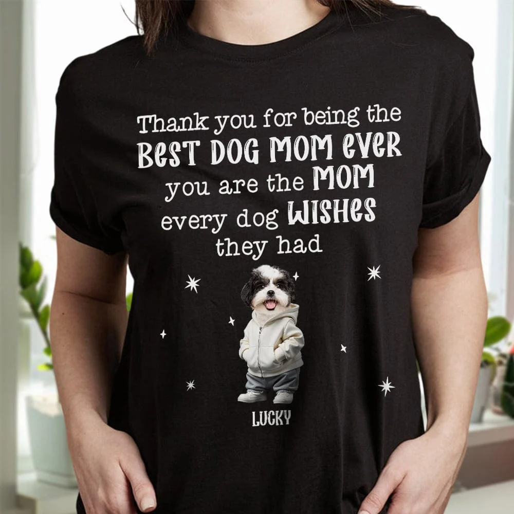 Custom Face Photo Dog Wishes Dark Sweatshirt For Dog Lovers HO82 893478 - Image 3