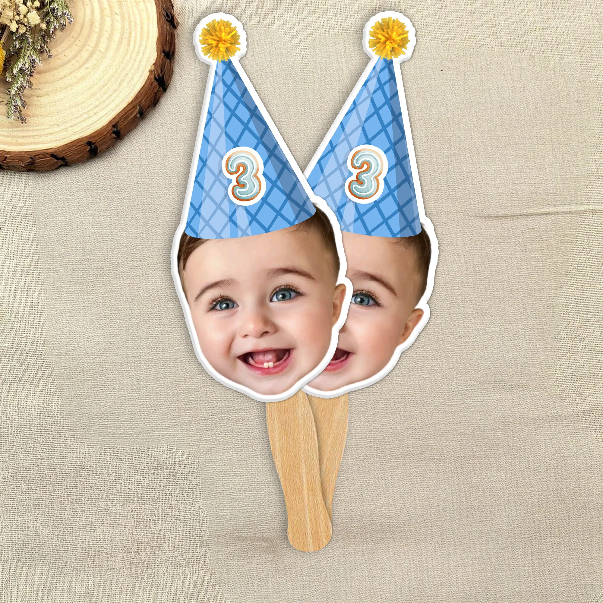 Custom Face Photo Fans Personalised Birthday Gift Party Decor HO82 893584 - Image 3