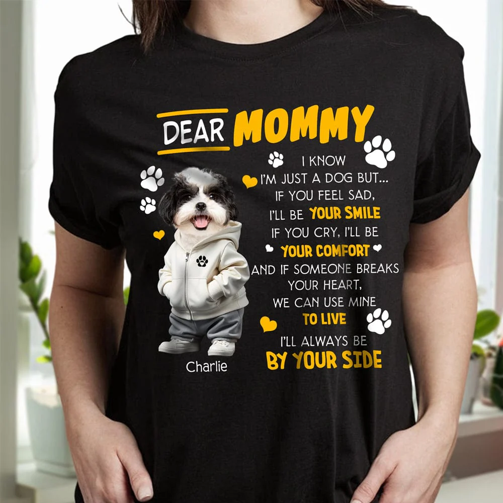 Custom Face Photo I‘ll Always Be By Your Side Dark Sweatshirt For Dog Lovers HO82 893480 - Image 2