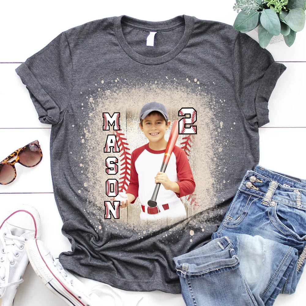 Custom Face Photo With Bleached Pattern For Baseball Lovers Shirt K228 889542 - Image 6