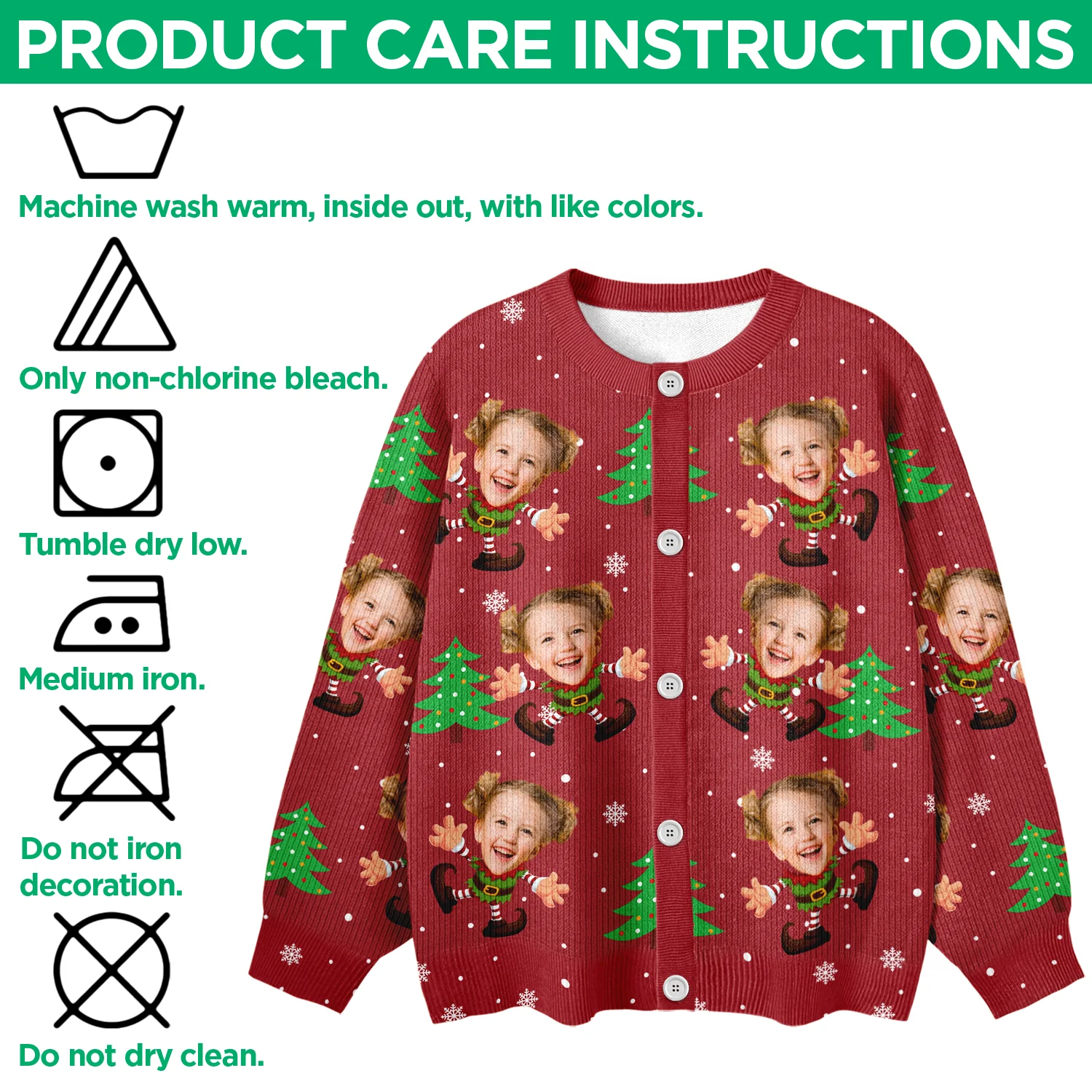 Custom Face Xmas Elves Cardigan Gift For Family HO82 900270 - Image 6