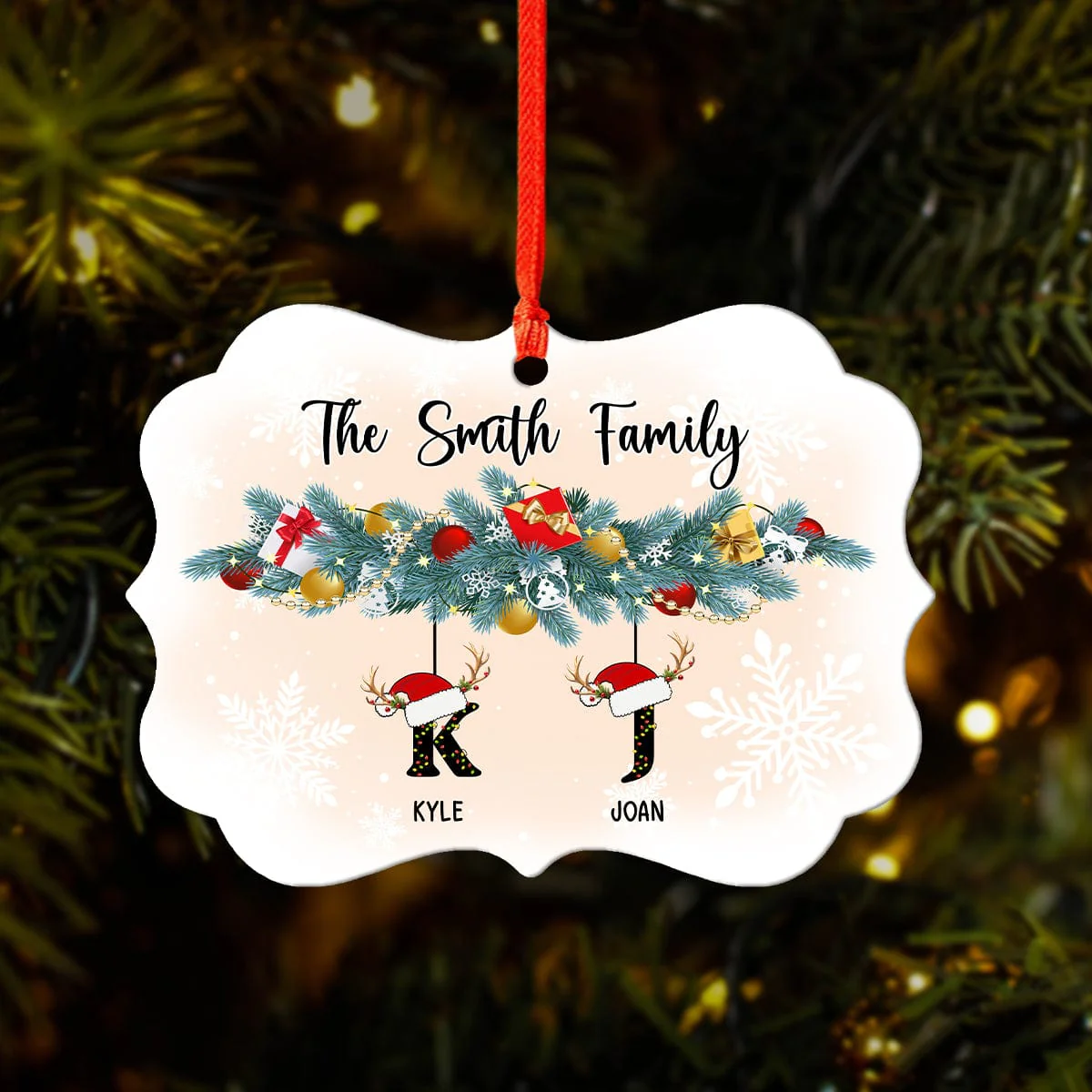 Custom Family First Letter Name Christmas Irregular Ceramic Ornament HO82 893304 - Image 6