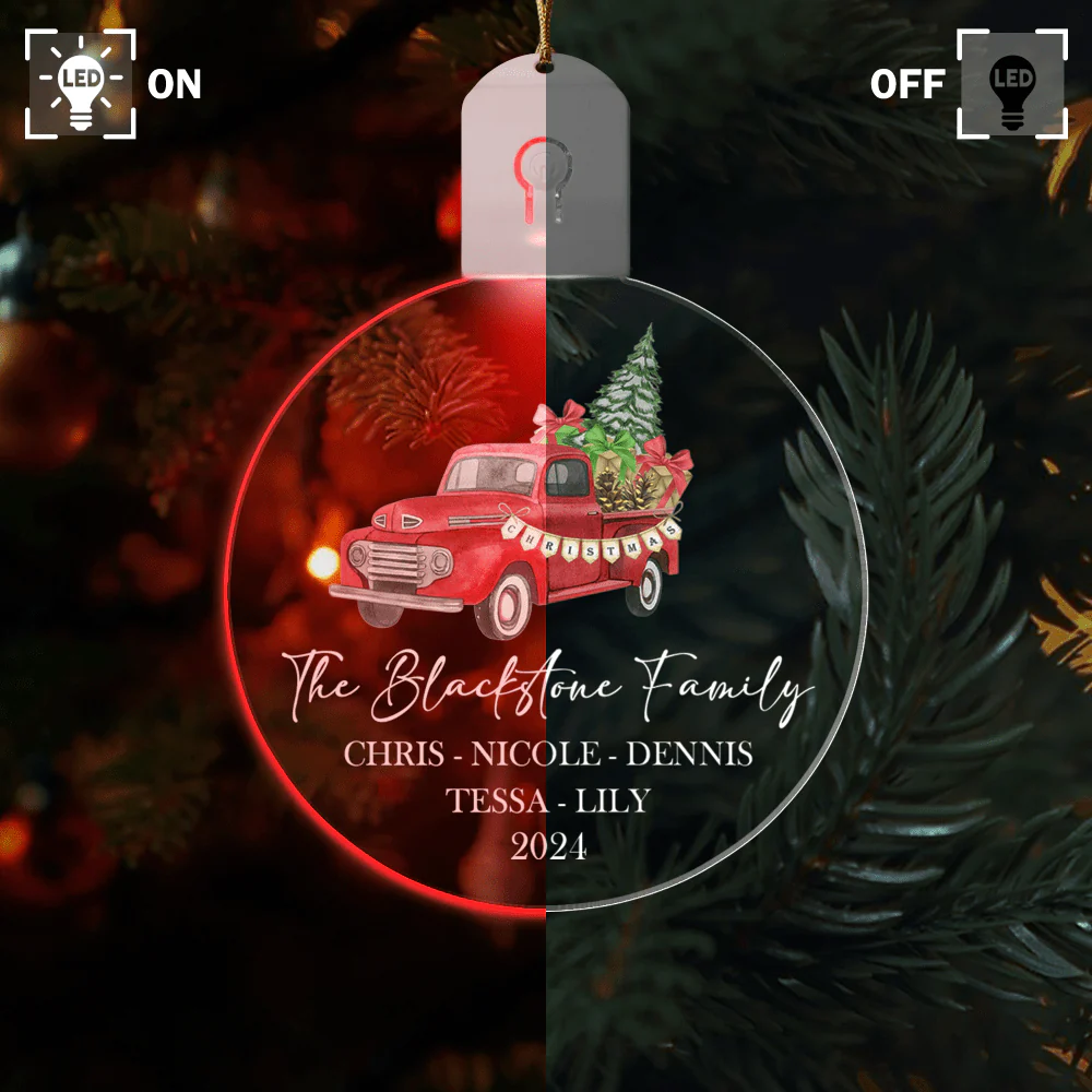 Custom Family Name Christmas Led Acrylic Ornament HO82 893256 - Image 3