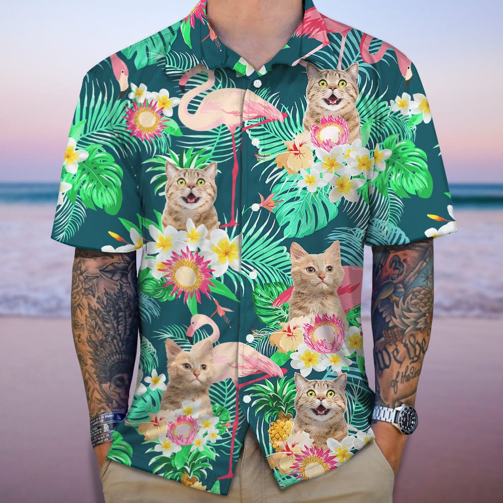 Custom Funny Cat Photo Aloha Hawaii Shirt N304 890248 - Image 4