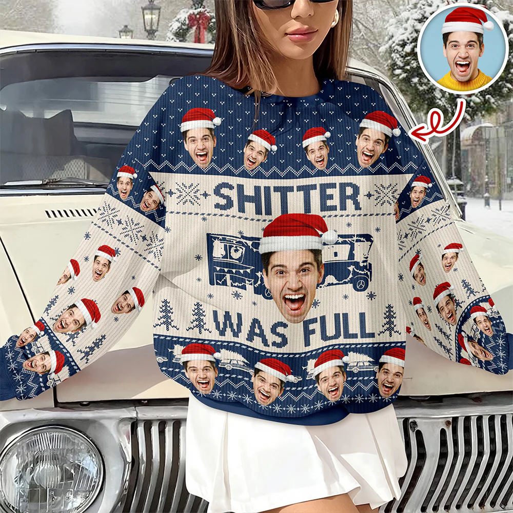 Custom Funny Face Sh*t Was Full Christmas Vacation Ugly Sweater HO82 900330 - Image 2